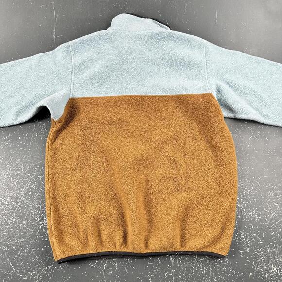 Patagonia Synchilla Jacket Womens Small Baby Blue Brown Fleece Snap Henley EUC - Picture 8 of 8
